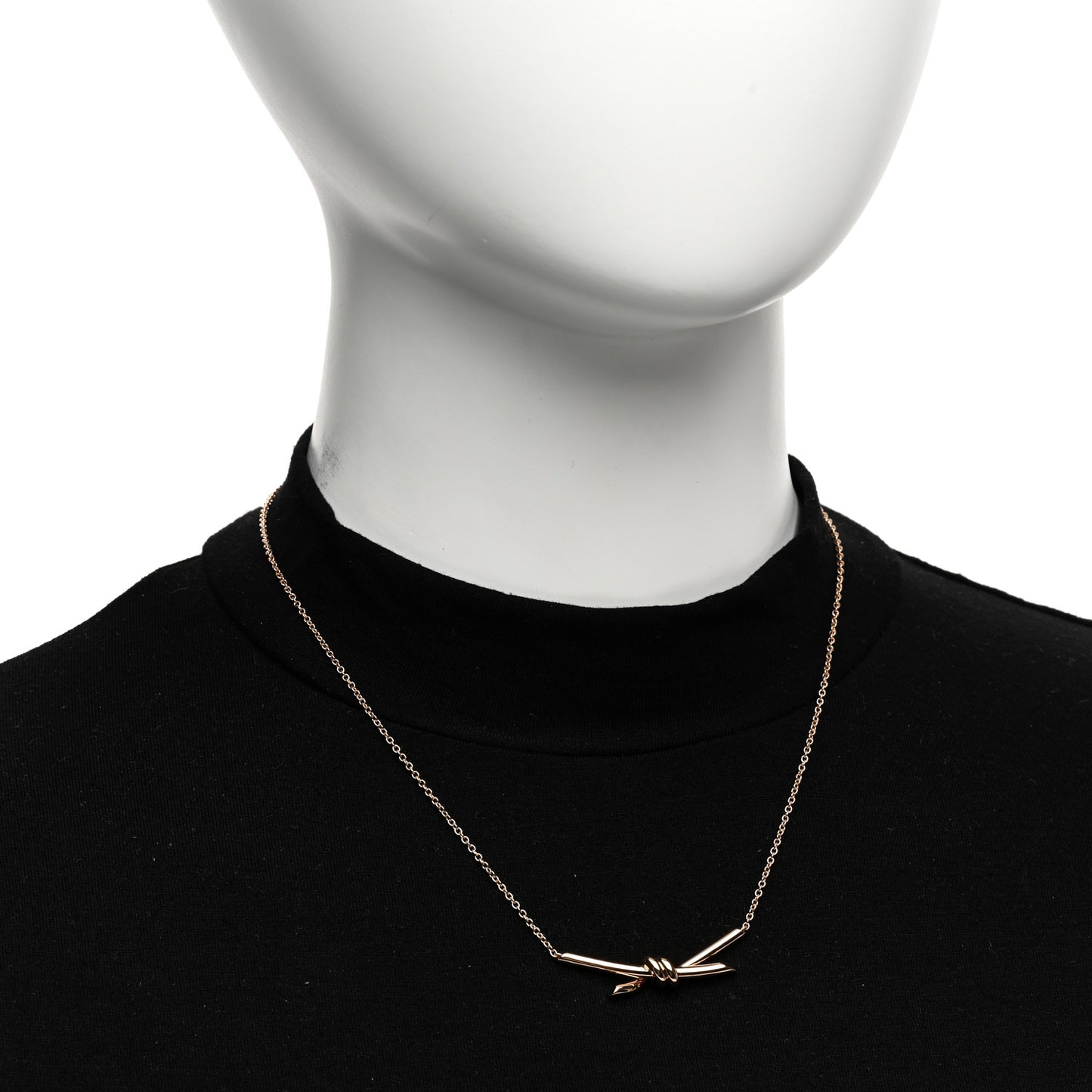 18K Rose Gold Knot Necklace