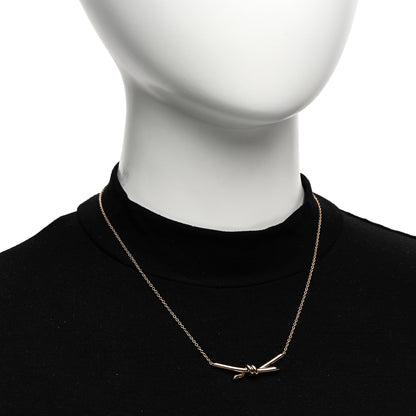 Tiffany 18K Rose Gold Knot Necklace 2 of 5