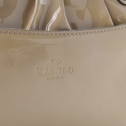 Valentino Garavani Patent Lacca Bow Shoulder Bag Nude 7 of 10