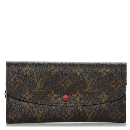Louis Vuitton Monogram Emilie Wallet Red 1 of 6