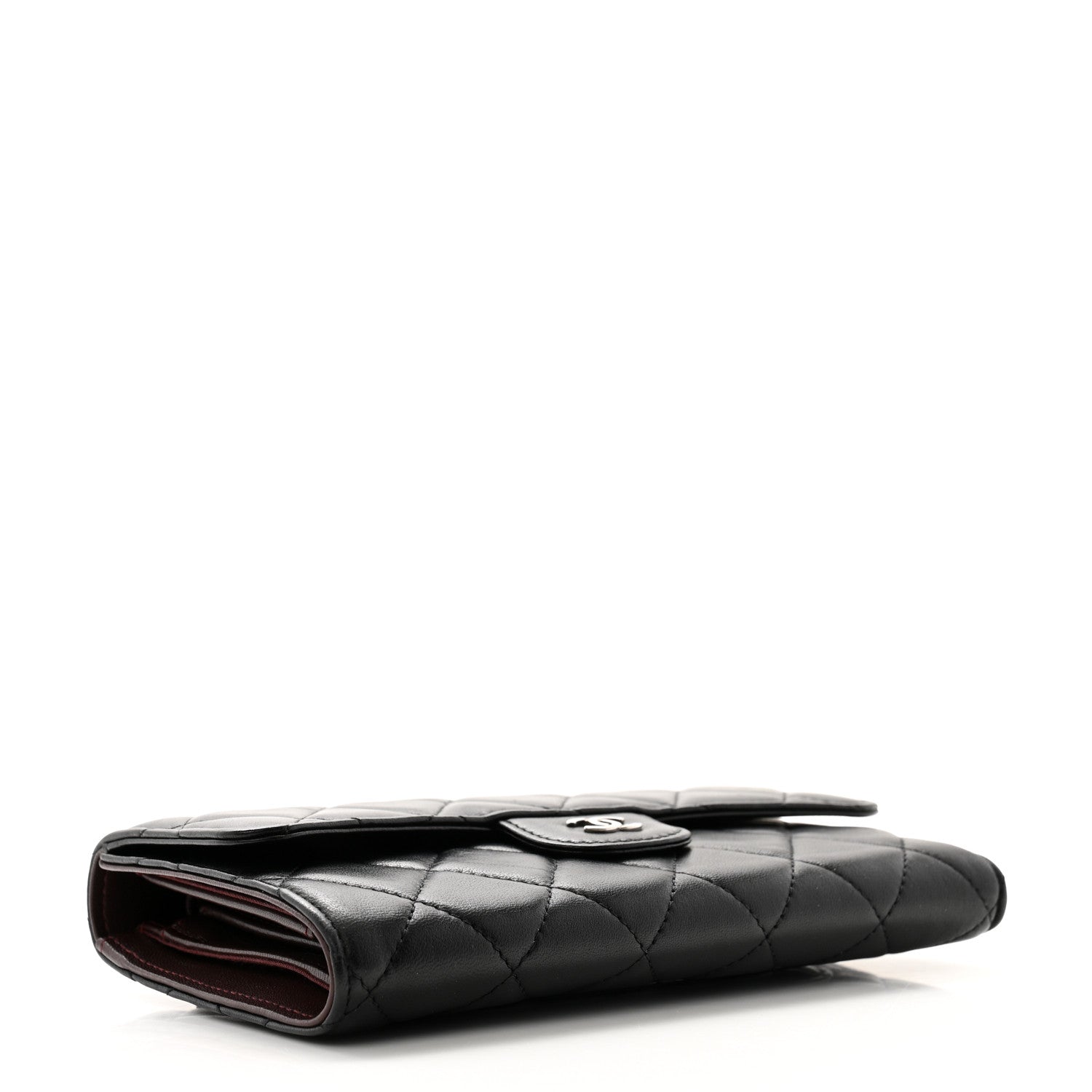 Chanel Lambskin Quilted Large Flap Wallet Black 4 of 10