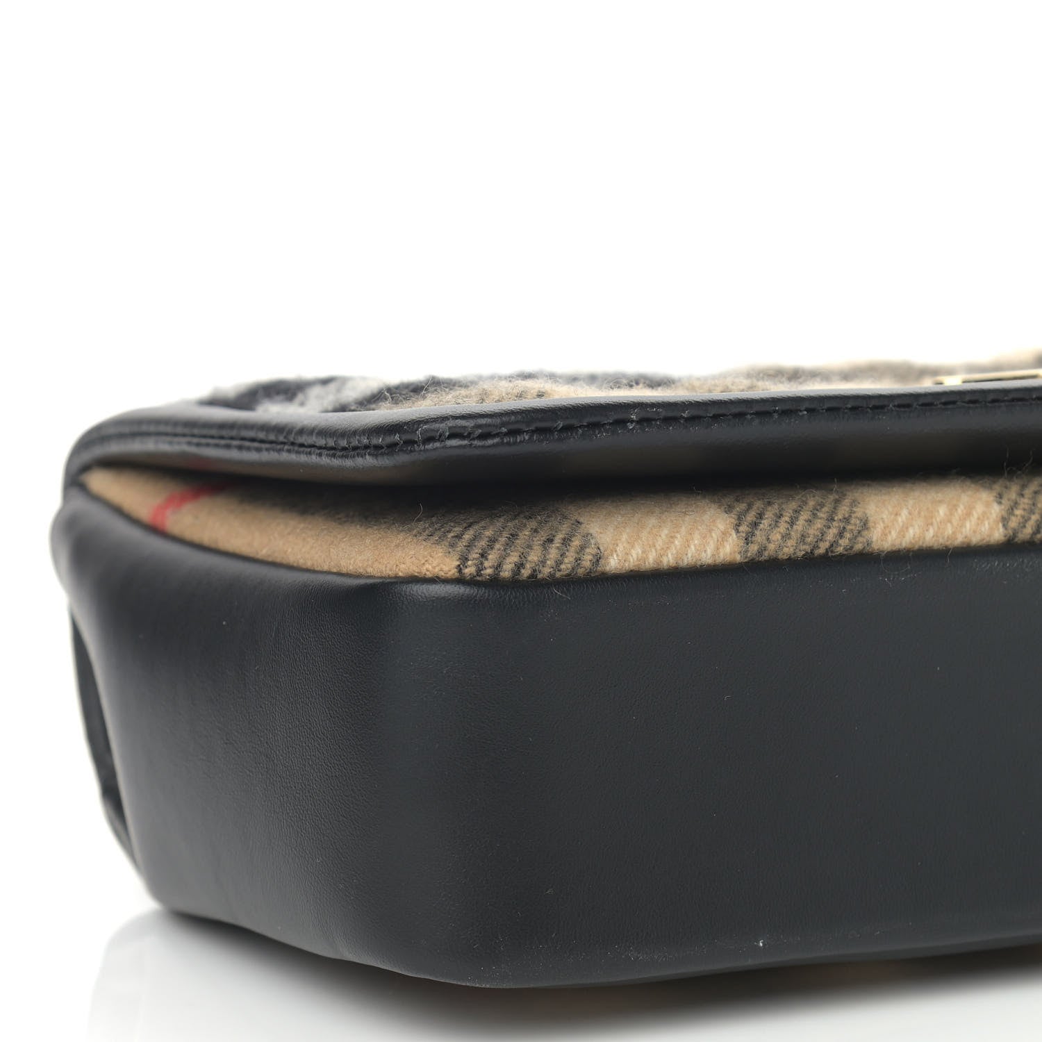 Burberry Check Cashmere Small Lola Bag Black 8 of 9