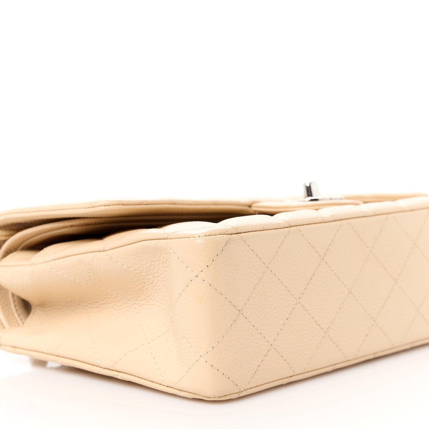 Chanel Caviar Quilted Medium Double Flap Beige 10 of 12