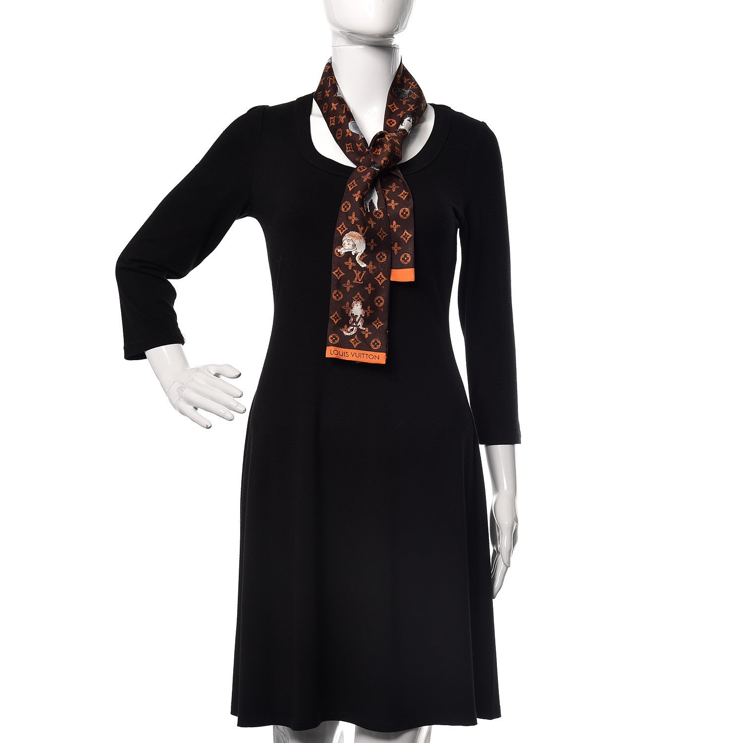 Louis Vuitton Silk Catogram Classic Bandeau Marron 2 of 5
