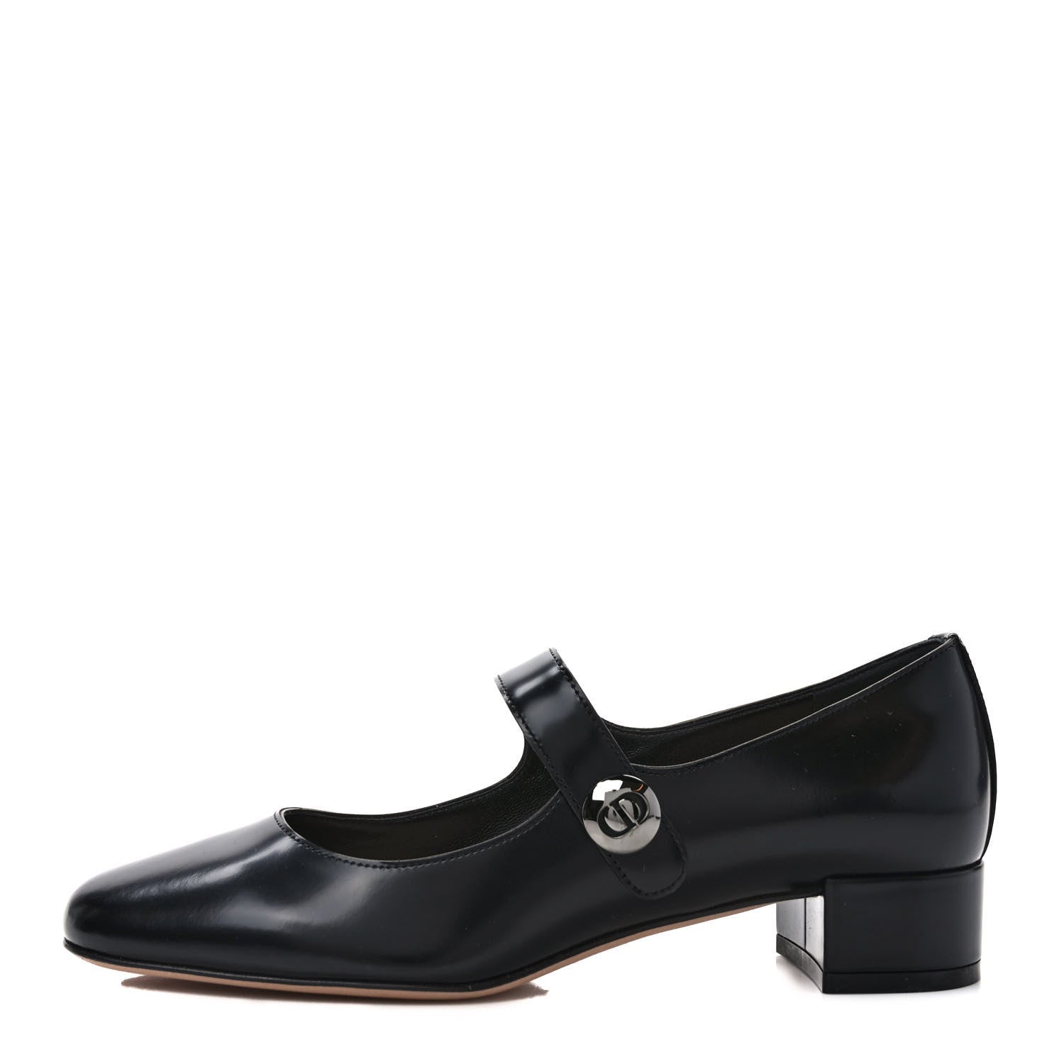 Christian Dior Brushed Calfskin Uniform 30mm Pumps 36 Black 1 of 8