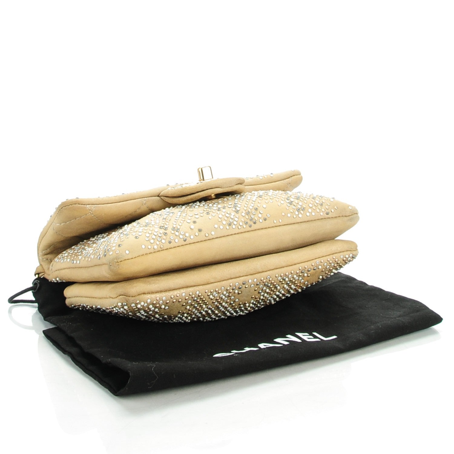 Chanel Metallic Calfskin Studded Mini Flap Gold 4 of 9