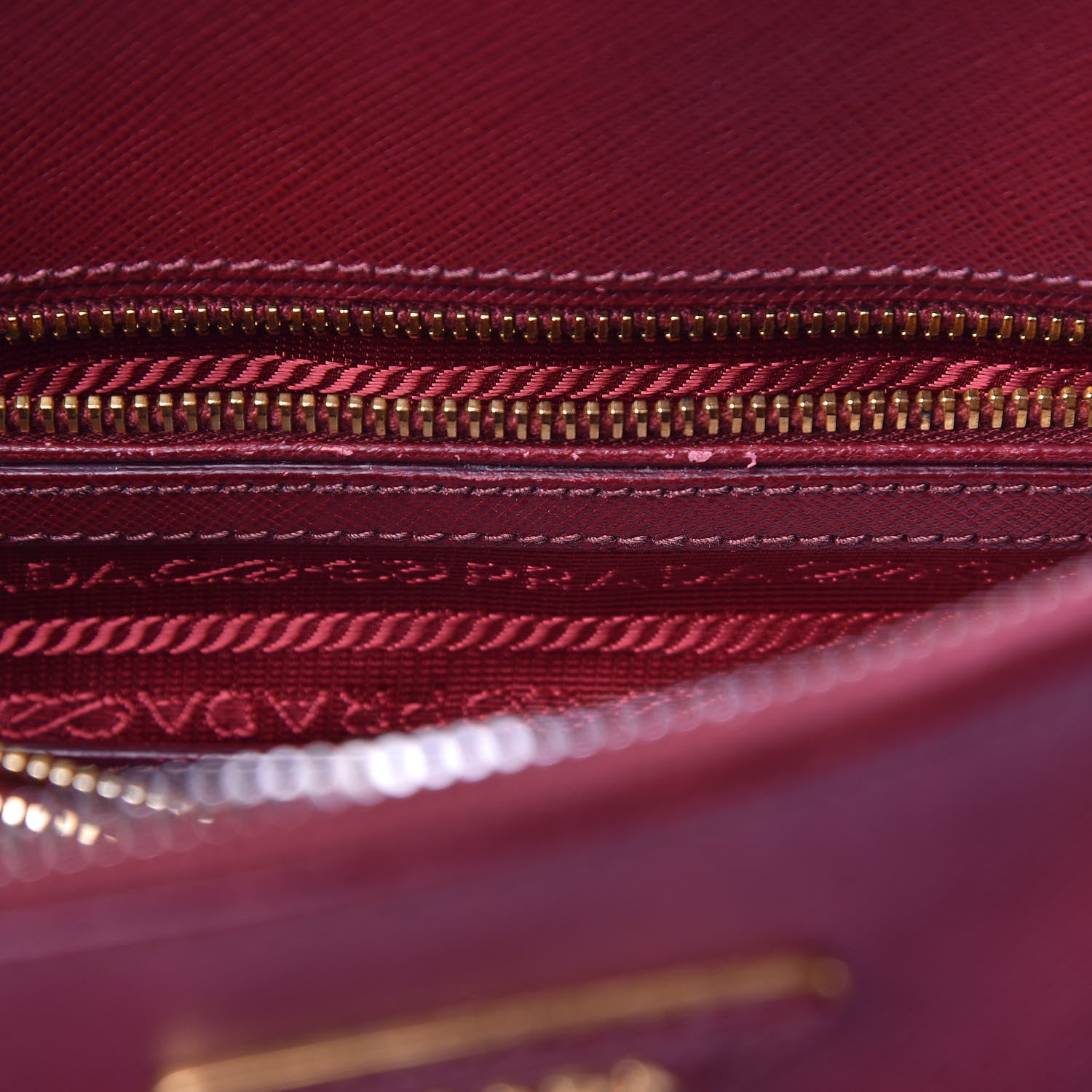 Prada Saffiano Lux Medium Promenade Tote Cherry 9 of 14