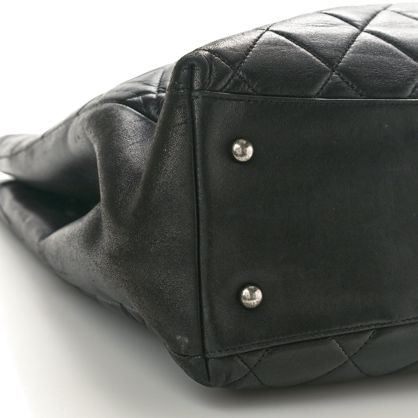 Lambskin Quilted Trendy CC Tote Black