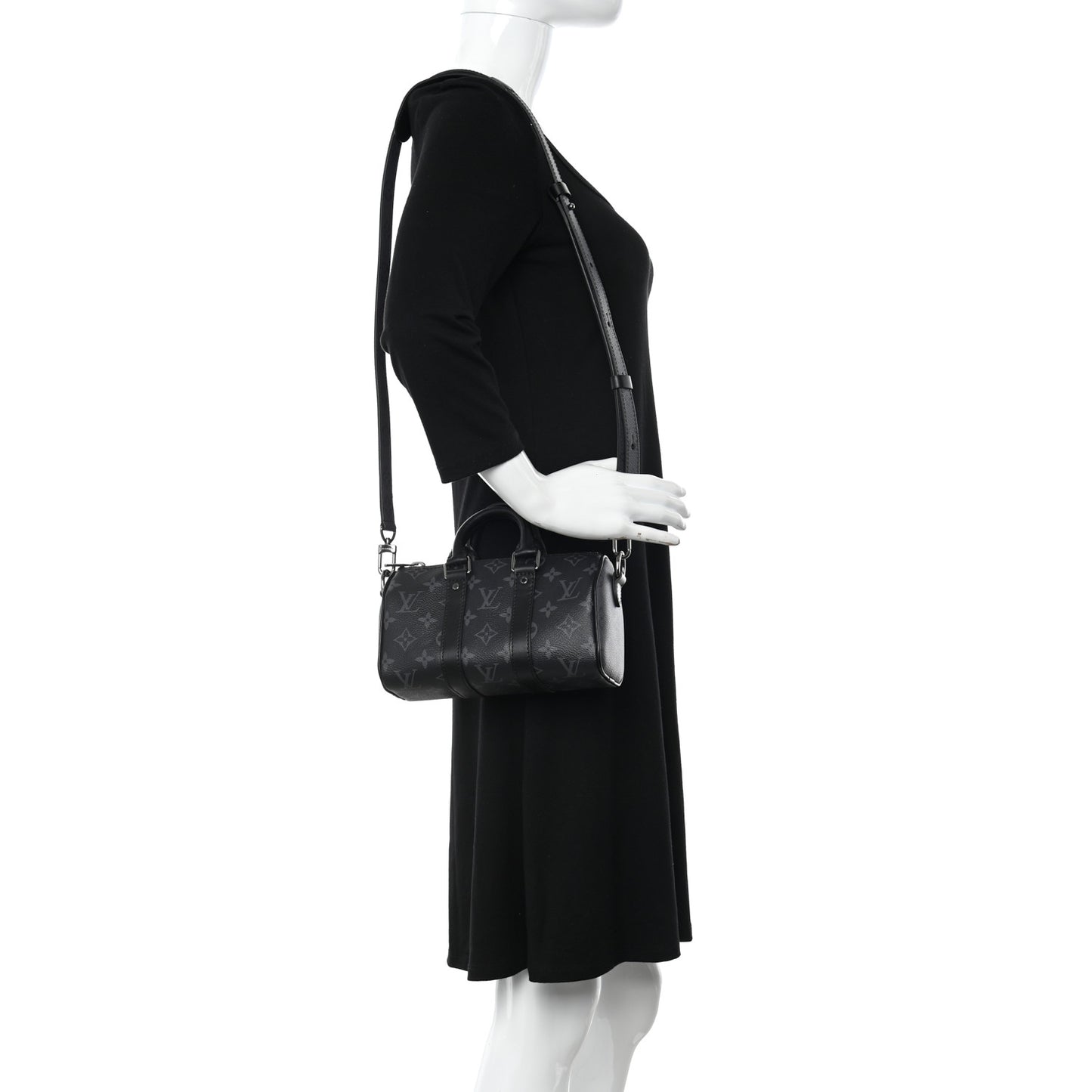 Reverse Monogram Eclipse Keepall XS Black