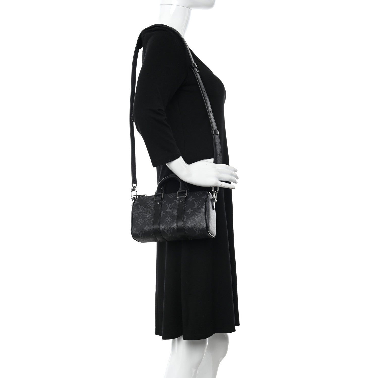 Louis Vuitton Reverse Monogram Eclipse Keepall XS Black 2 of 9