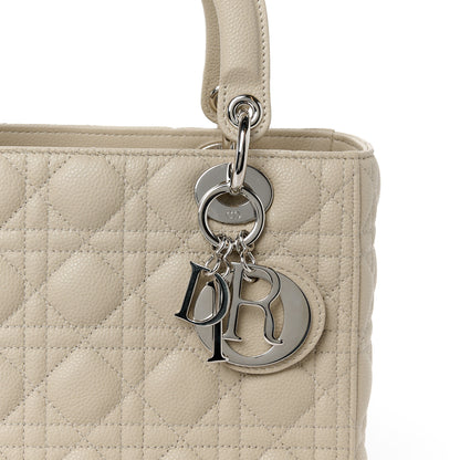 Christian Dior Grained Calfskin Cannage Medium Lady Dior Sable 8 of 10