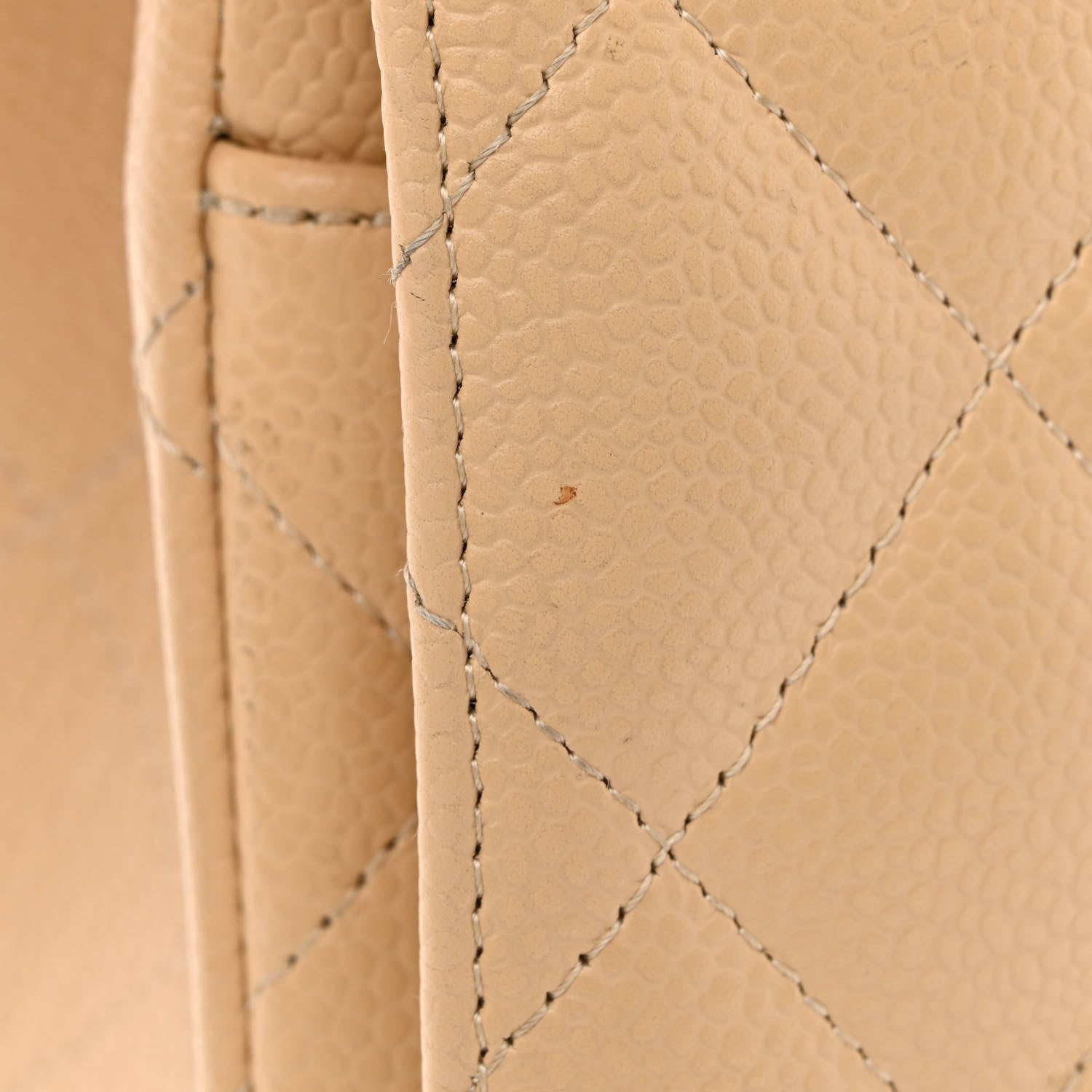 Chanel Caviar Quilted Jumbo Double Flap Beige 17 of 18