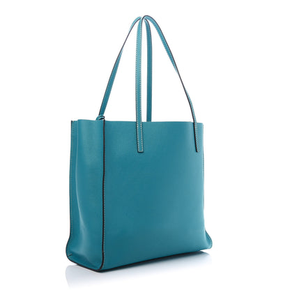 Marc Jacobs Grained Calfskin Grind Shopper Tote Blue 3 of 12