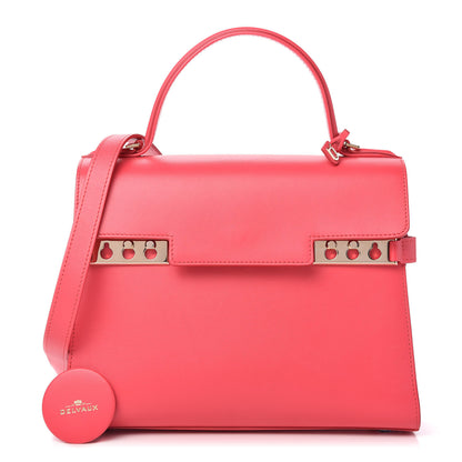 Delvaux Calfskin MM Tempete Satchel Rose Candy 1 of 9
