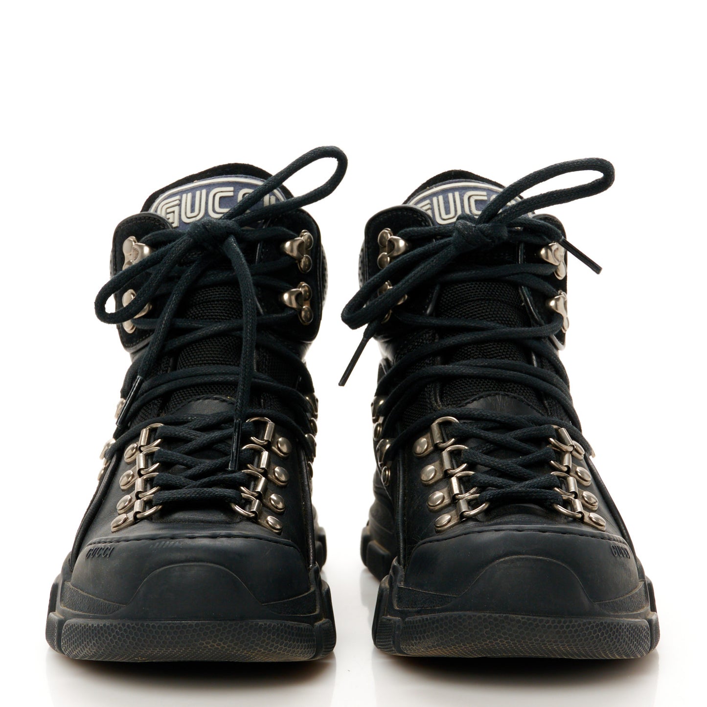 X SEGA Calfskin Suede Technical Canvas Womens Flashtrek High-Top Sneakers 35 Black