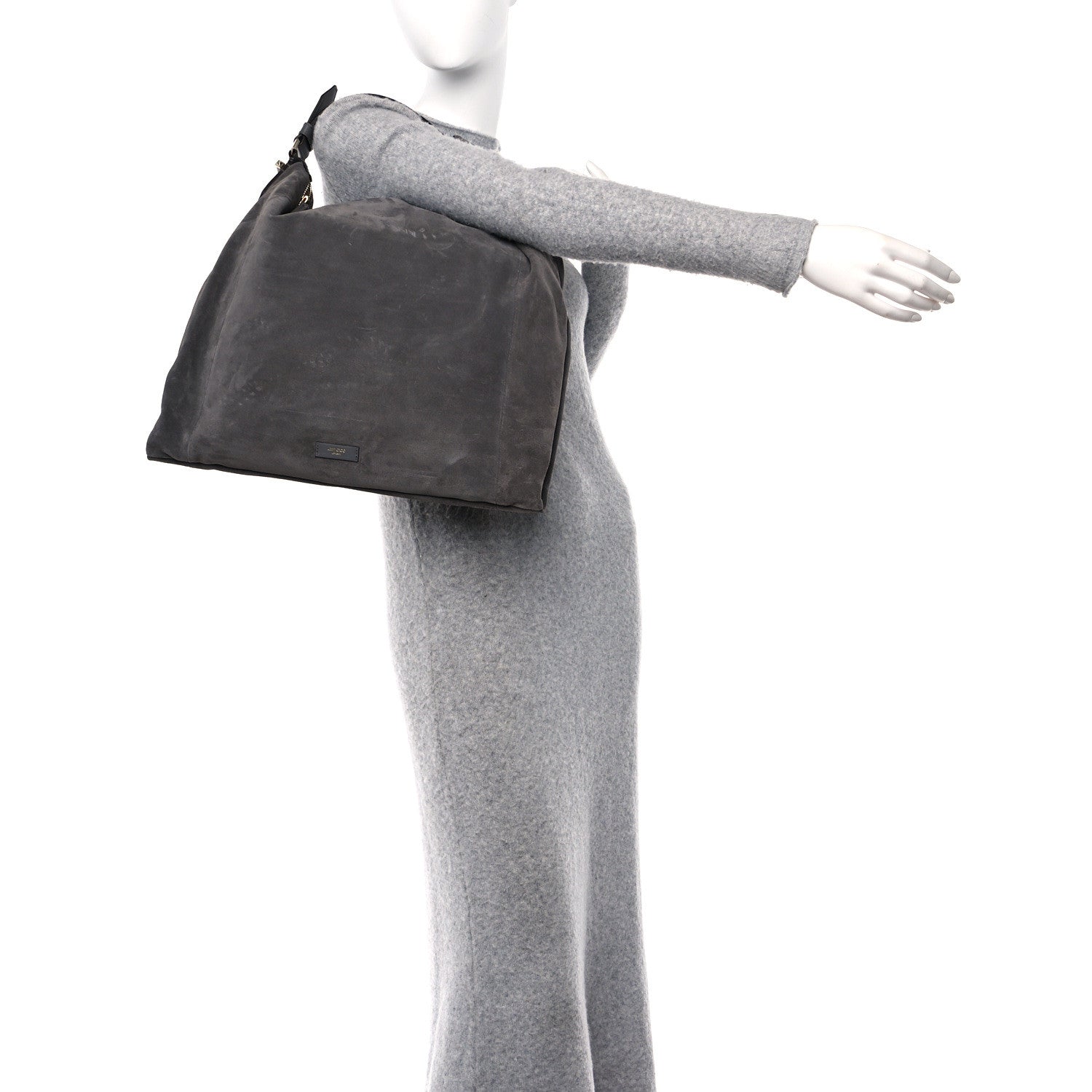 Jimmy Choo Calfskin Ana Hobo Shopping Tote Storm 2 of 11