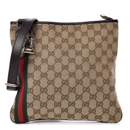 Gucci Monogram Web Jolicoeur Charms Messenger Dark Brown 1 of 10