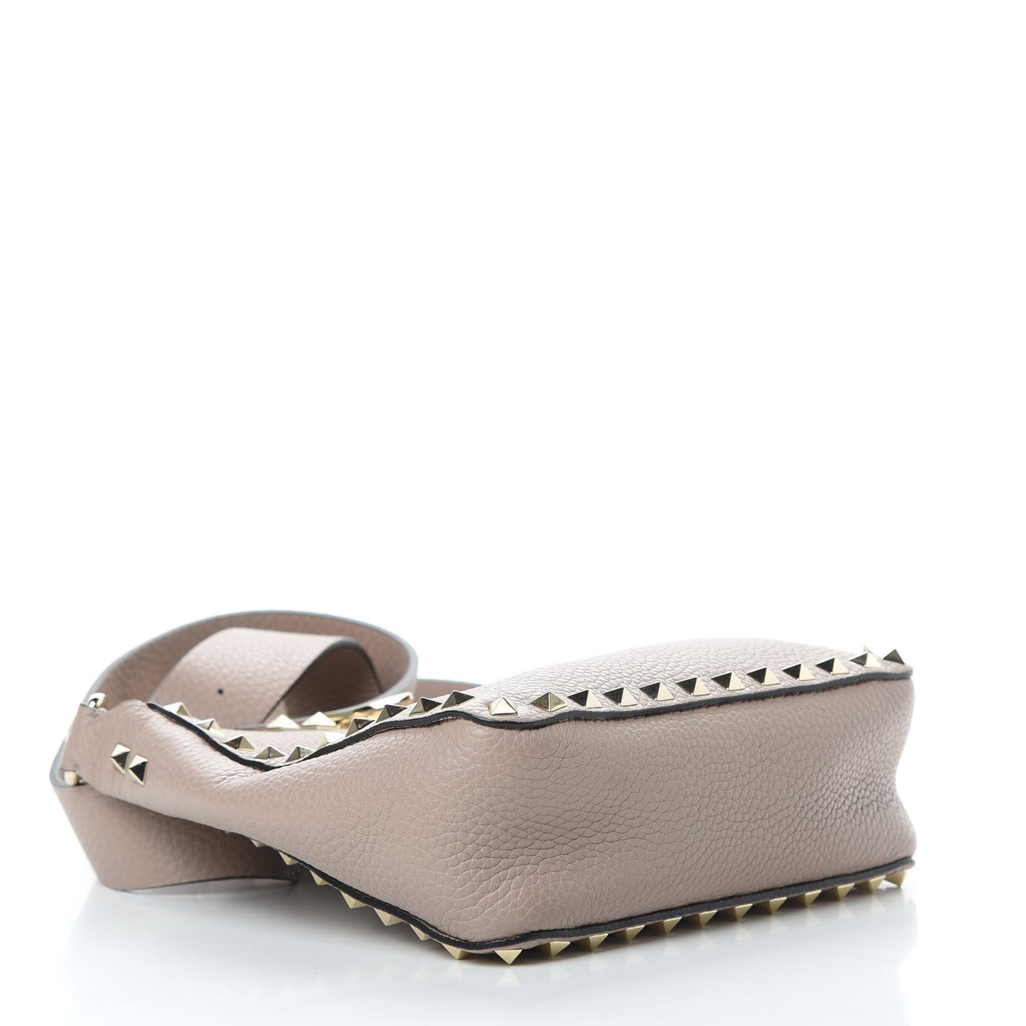 Pebbled Calfskin Mini Rockstud Flip-Lock Messenger Bag Poudre