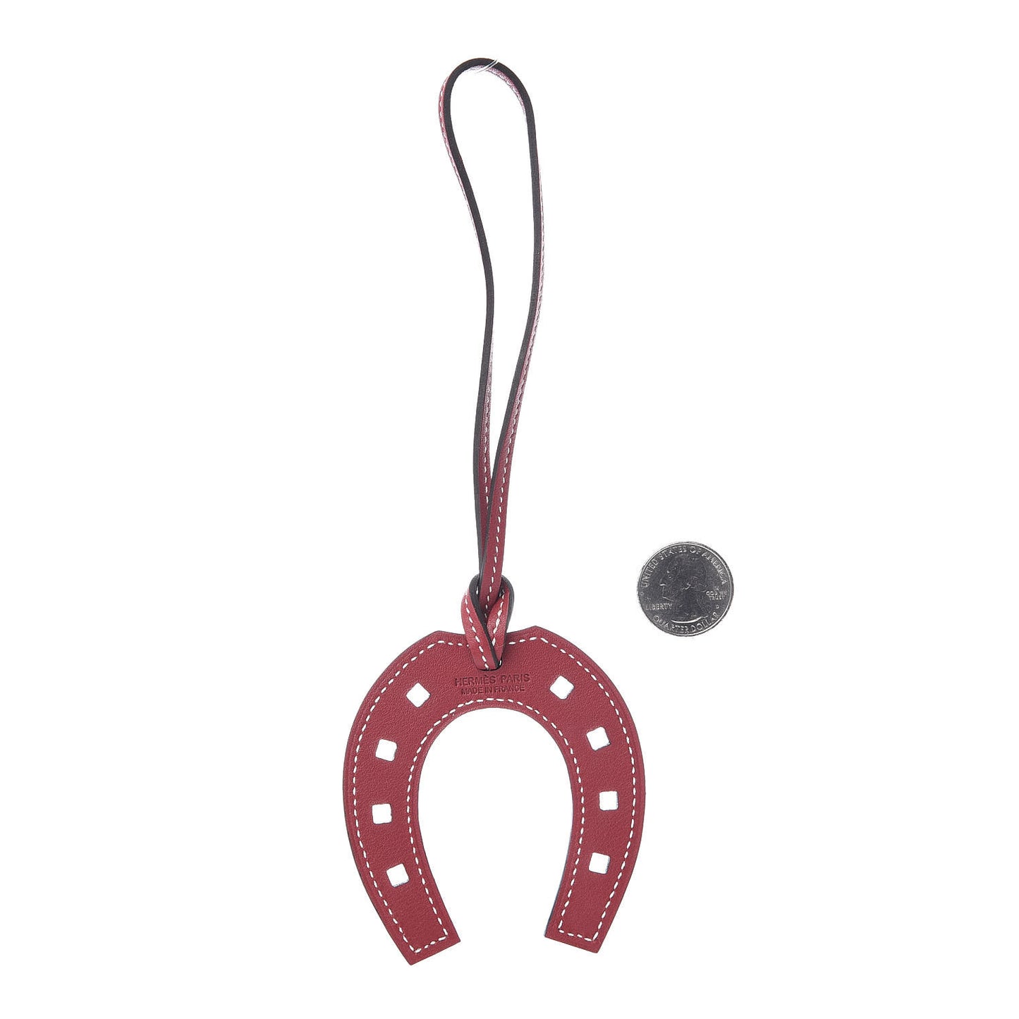 Swift Paddock Horseshoe Bag Charm Sanguine