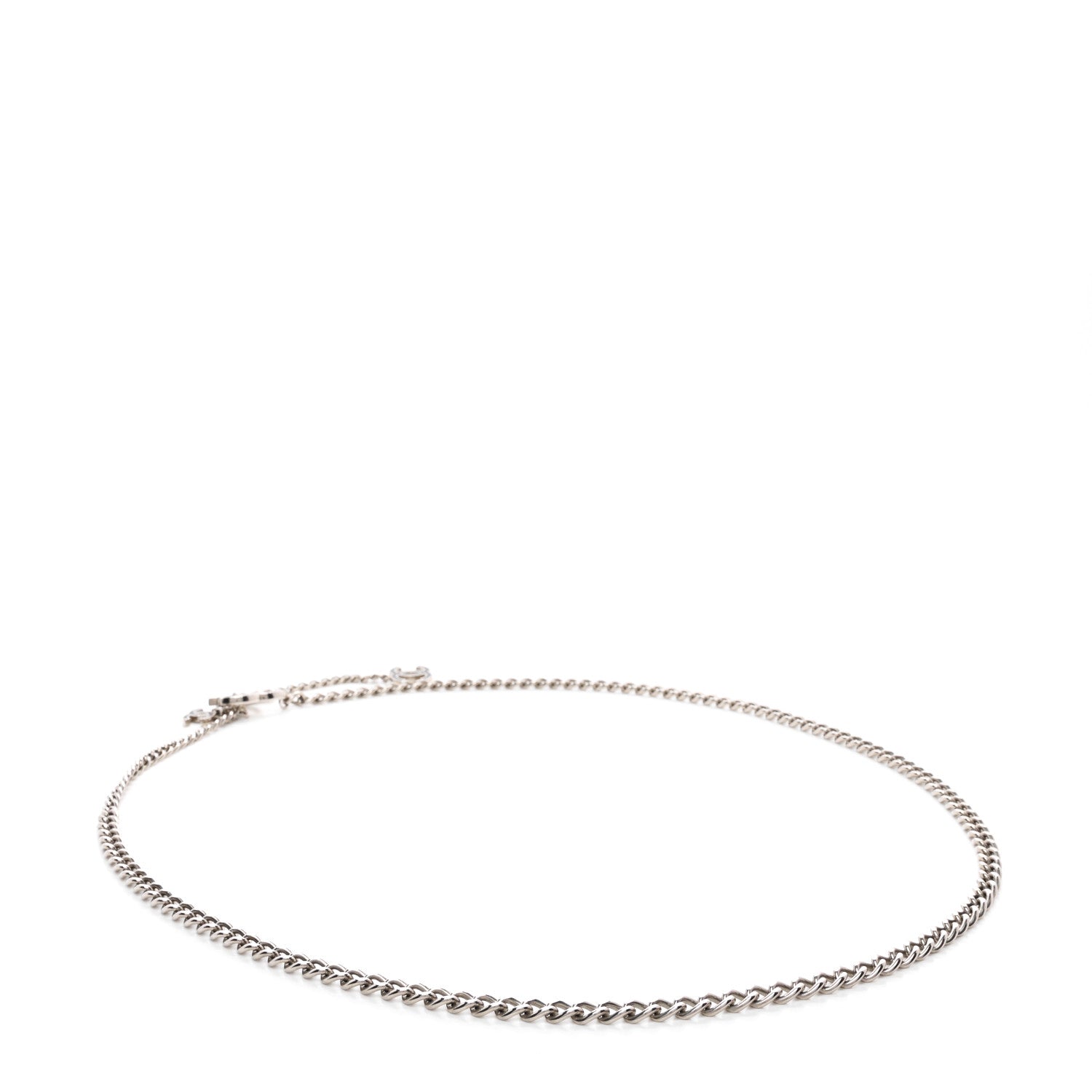 Chanel Enamel CC Chain Logo Belt Silver Black 2 of 4