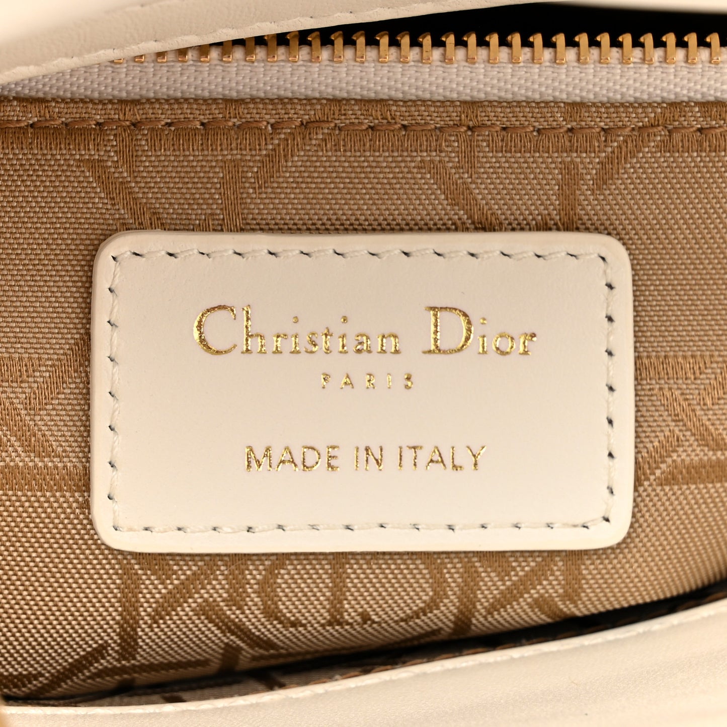 Lambskin Cannage Small My ABCDior Lady Dior White