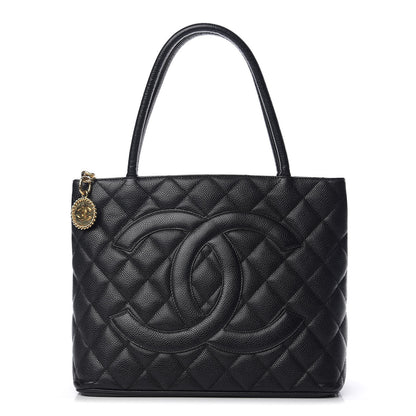 Chanel Caviar Quilted Medallion Tote Black 1 of 9