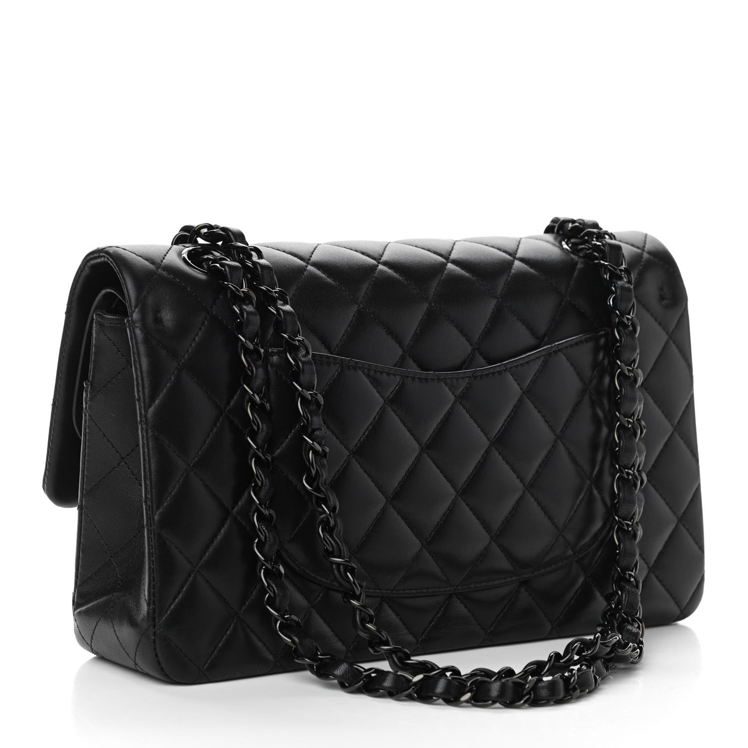 Chanel Lambskin Quilted Medium Double Flap So Black 4 of 19