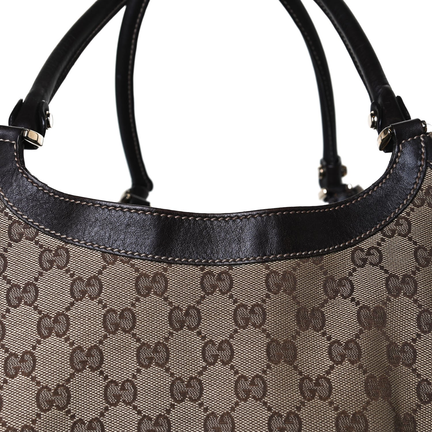 Gucci Monogram Large D Gold Hobo Dark Brown 17 of 21