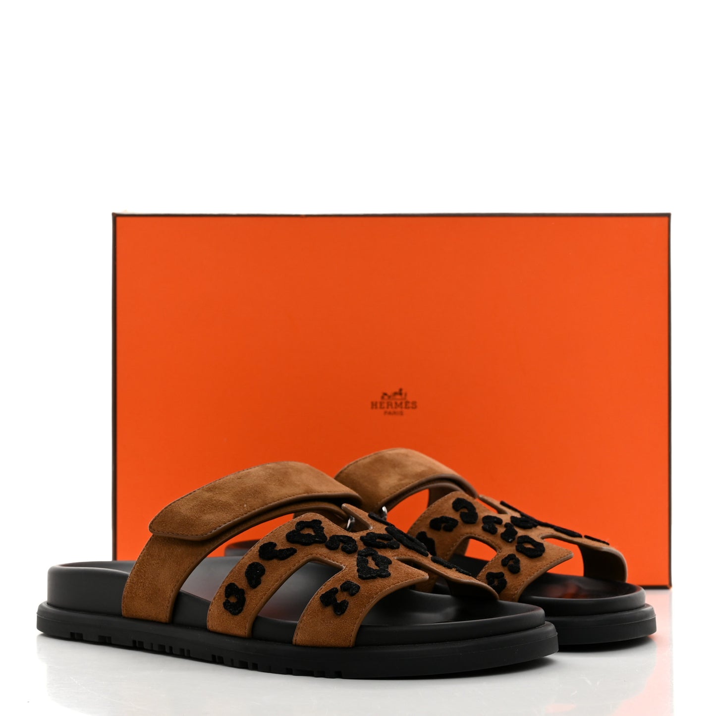 Suede Goatskin Womens Chypre Sandals 37 Brun Fume Black