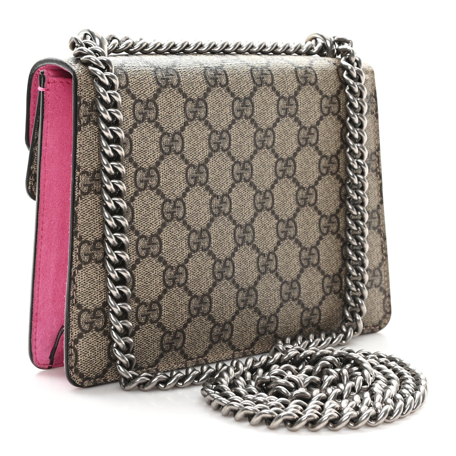 Gucci GG Supreme Monogram Mini Dionysus Shoulder Bag Pink 3 of 11