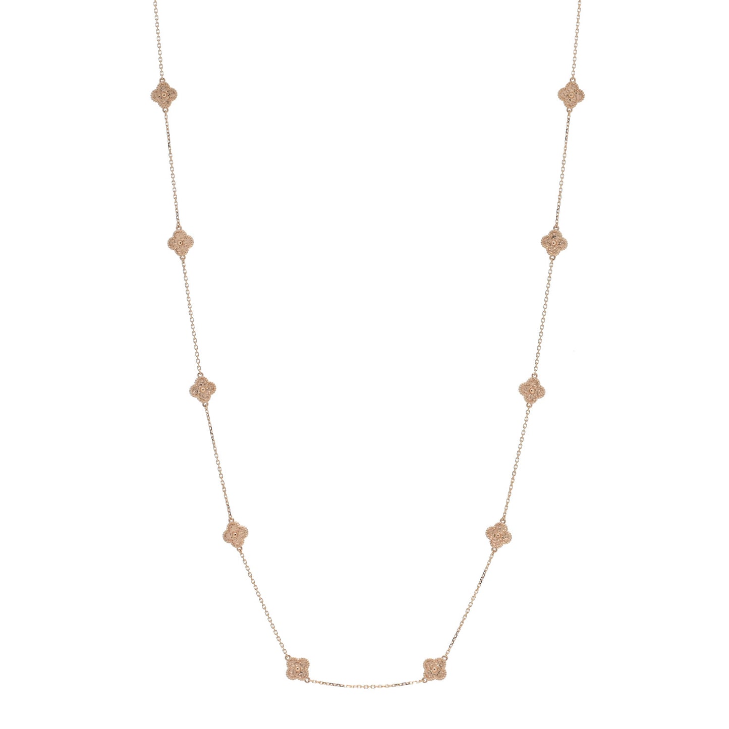 18K Rose Gold 16 Motifs Sweet Alhambra Necklace