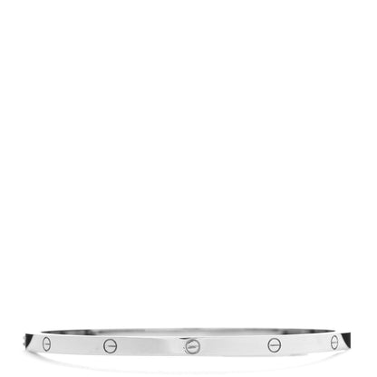 Cartier 18K White Gold Small LOVE Bracelet 19 3 of 6