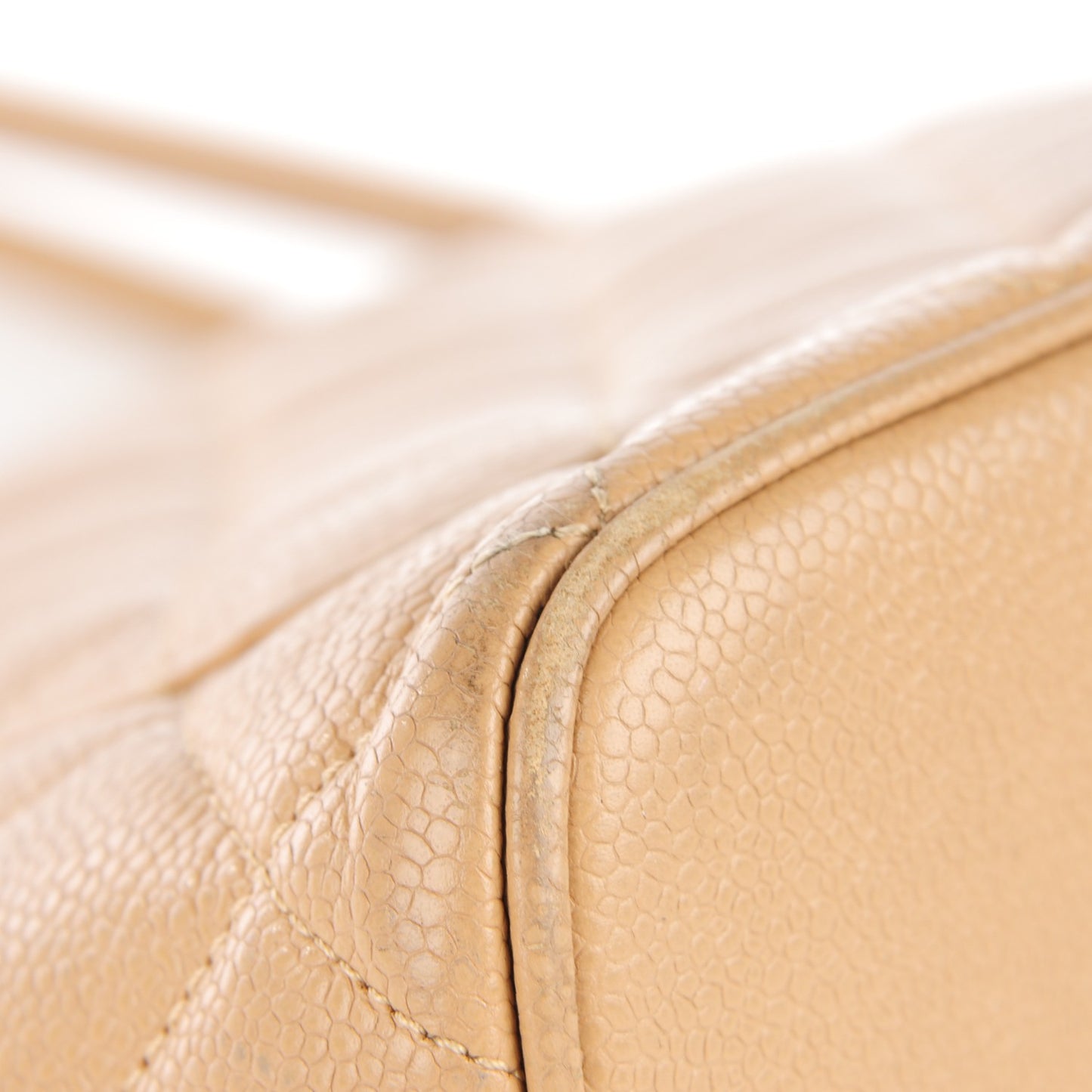 Caviar Quilted Medallion Tote Beige