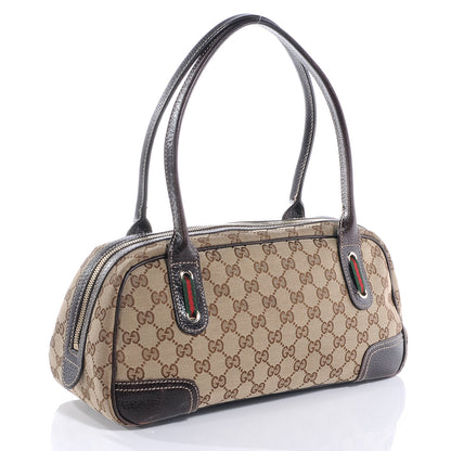 Gucci Monogram Small Princy Satchel Dark Brown 3 of 9