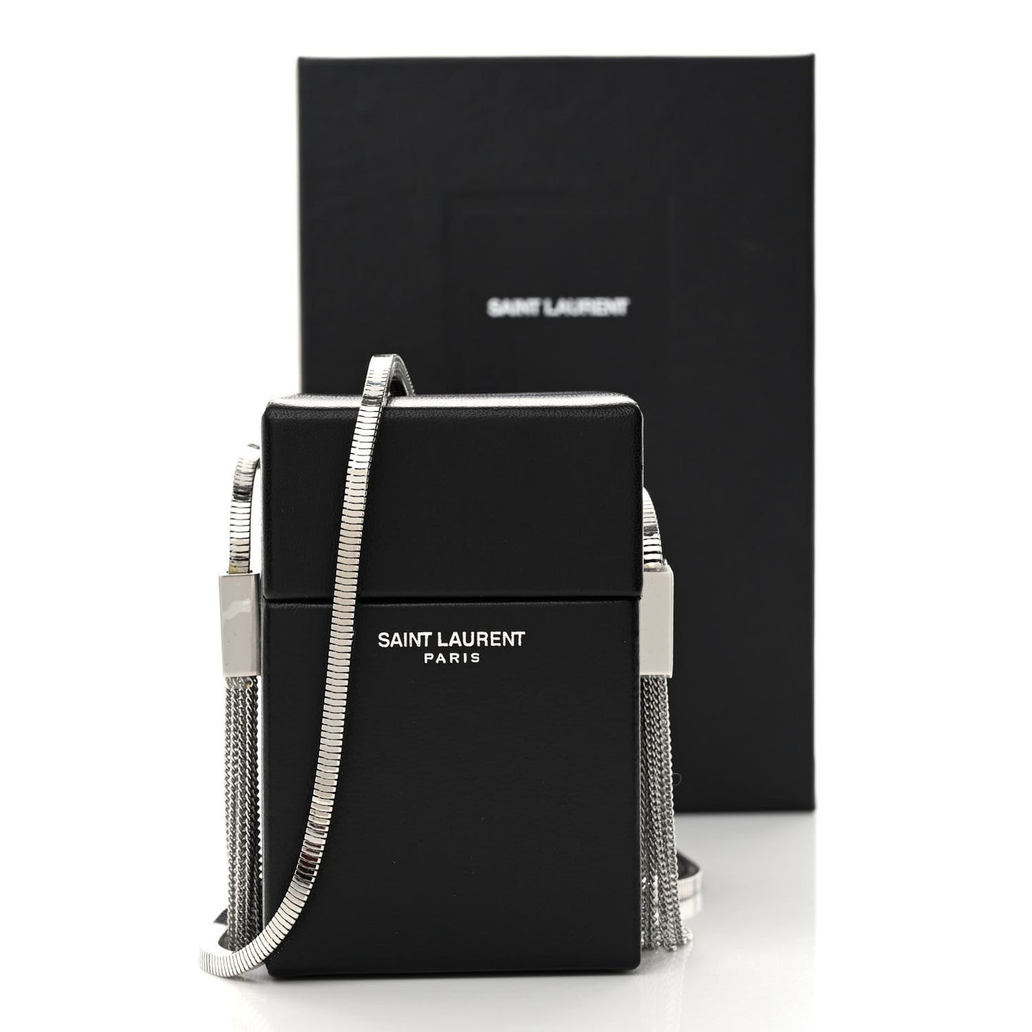 Lambskin Smoking Box Crossbody Black