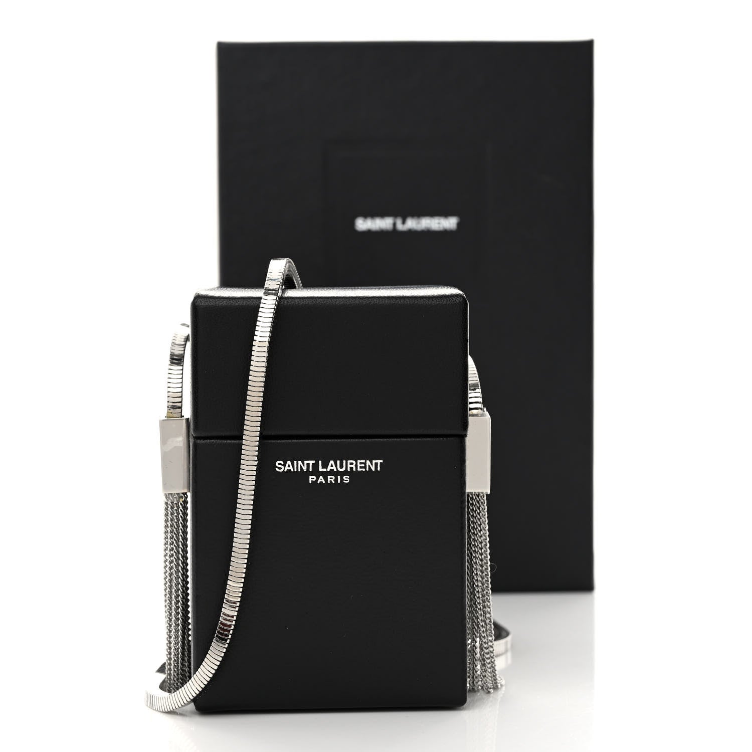 Saint Laurent Lambskin Smoking Box Crossbody Black 11 of 11