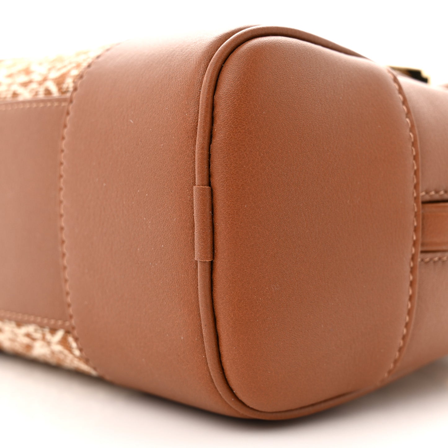 Jacquard Anagram Calfskin Mini Amazona 16 Square Bag Tan