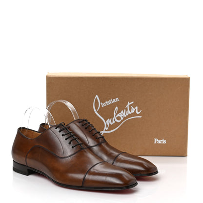 Christian Louboutin Calfskin Mens Greggo Flat Oxfords 44 Brown 8 of 8