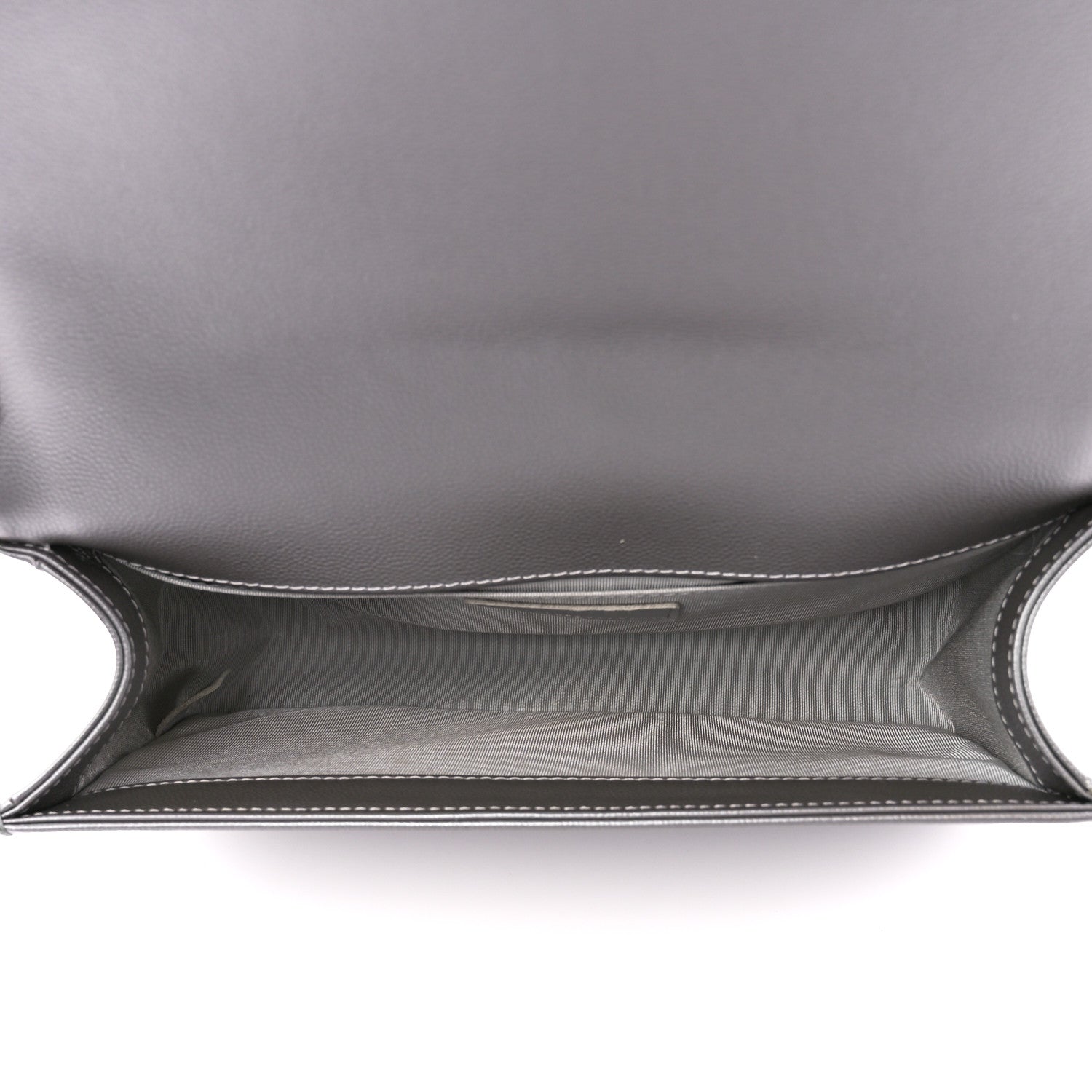 Chanel Metallic Caviar Quilted Medium Boy Flap Silver 5 of 10
