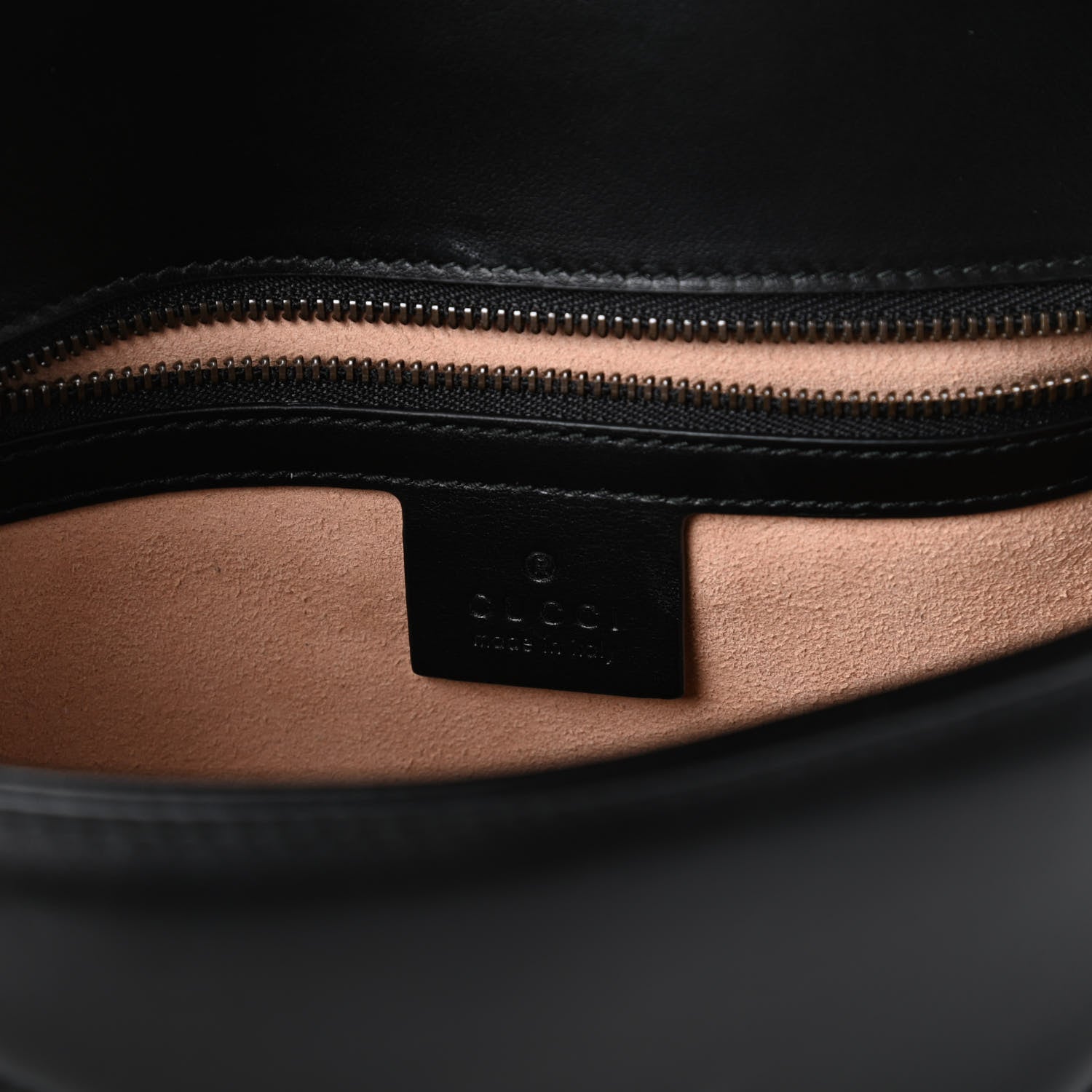 Gucci Calfskin Matelasse Small GG Marmont Shoulder Bag Black 8 of 10