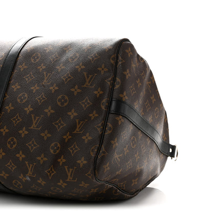 Louis Vuitton Monogram Macassar Keepall Bandouliere 55 9 of 10