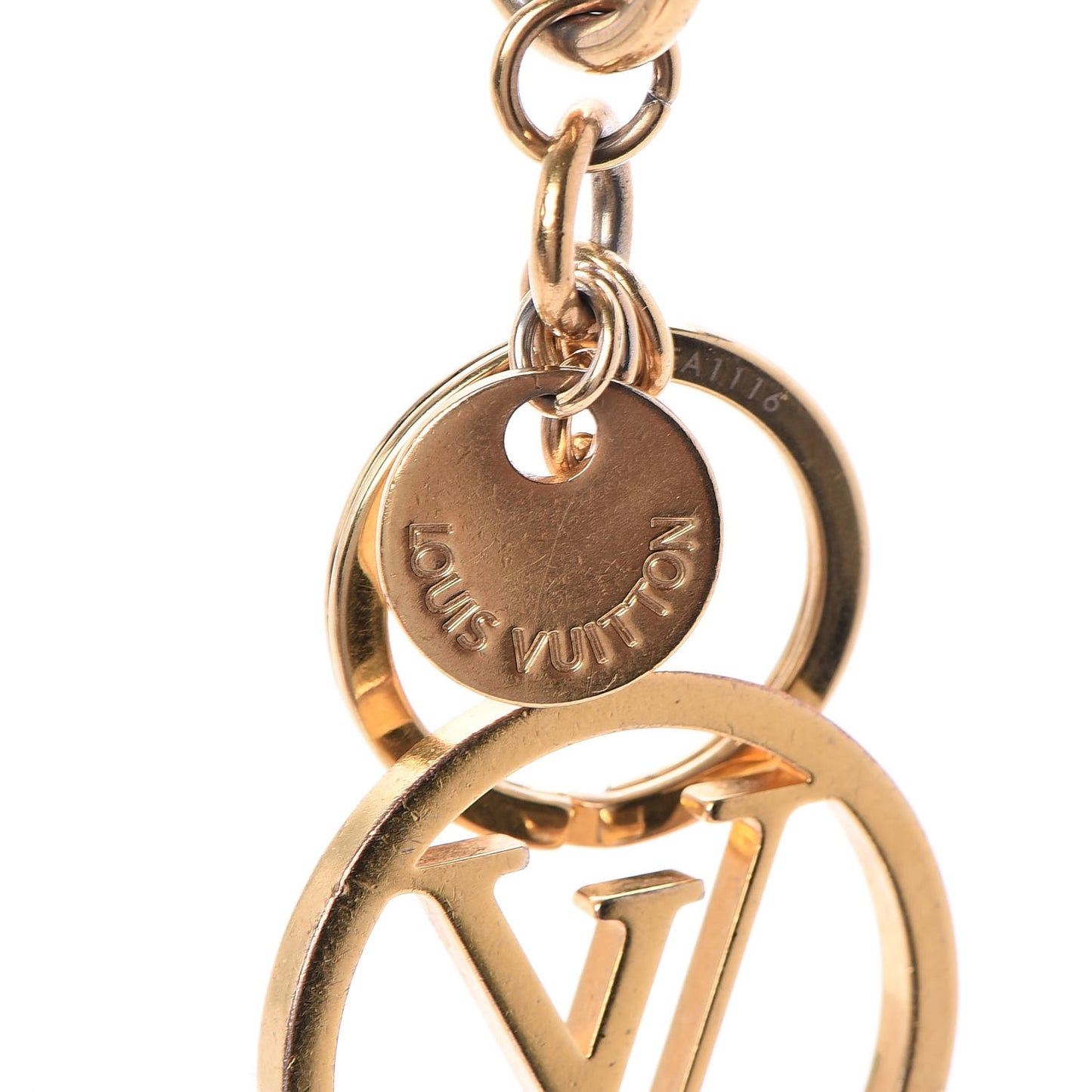 LV Circle Bag Charm Key Holder Gold
