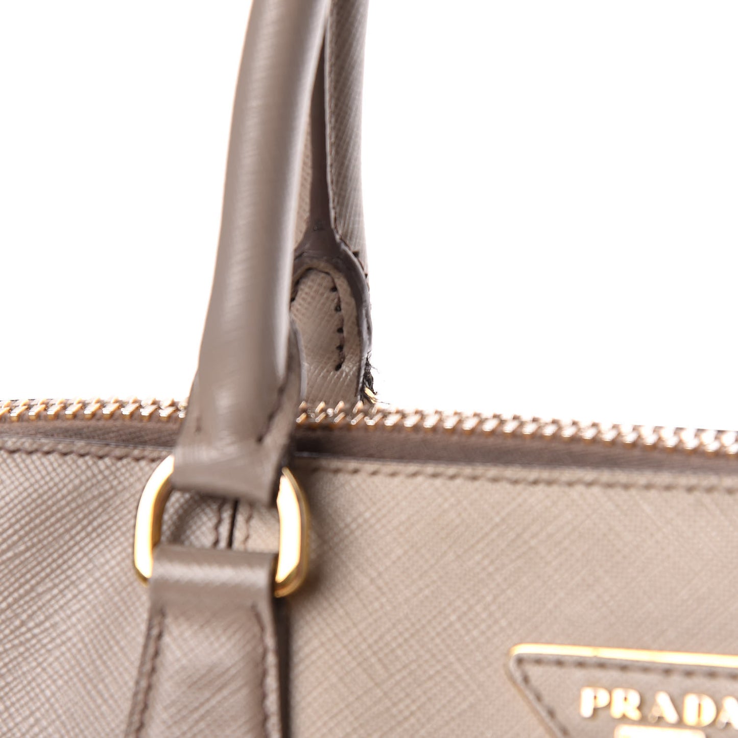 Saffiano Lux Bi-Color Promenade Tote Argilla Pomice