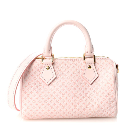 Louis Vuitton Calfskin Minigram Nano Speedy Light Bliss 1 of 9