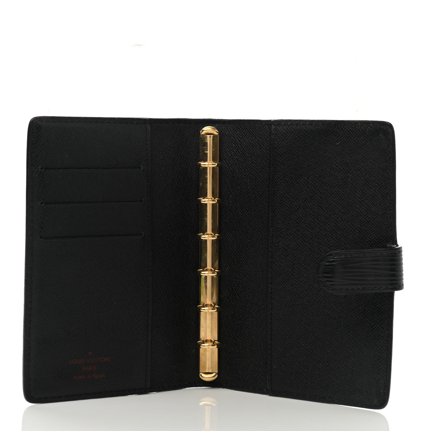 Louis Vuitton Epi Small Ring Agenda Cover Black 5 of 7