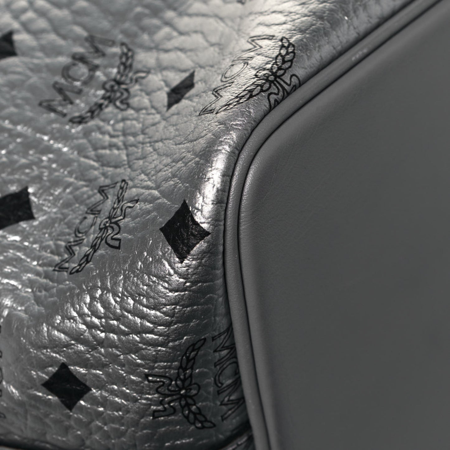 Metallic Visetos Medium Anya Shopper Tote Silver