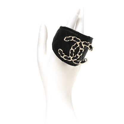 Chanel Caviar Quilted Chain CC Bracelet Black M 2 of 6