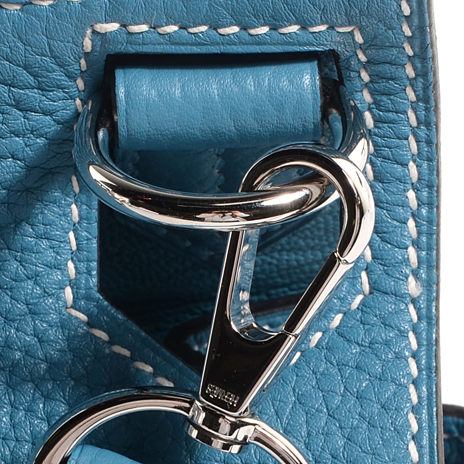 Hermes Taurillon Clemence Jypsiere 28 Blue Jean 5 of 20