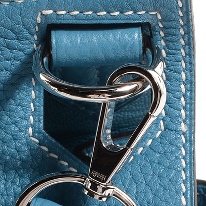 Hermes Taurillon Clemence Jypsiere 28 Blue Jean 5 of 20