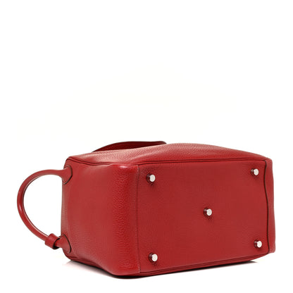 Hermes Taurillon Clemence Lindy 30 Rouge Garance 5 of 15